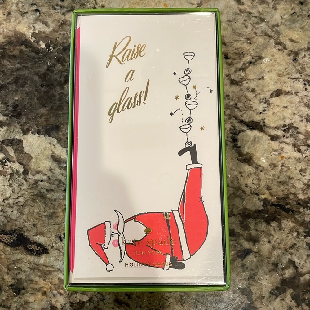 NIB Jolly Santa holiday card set by kate spade